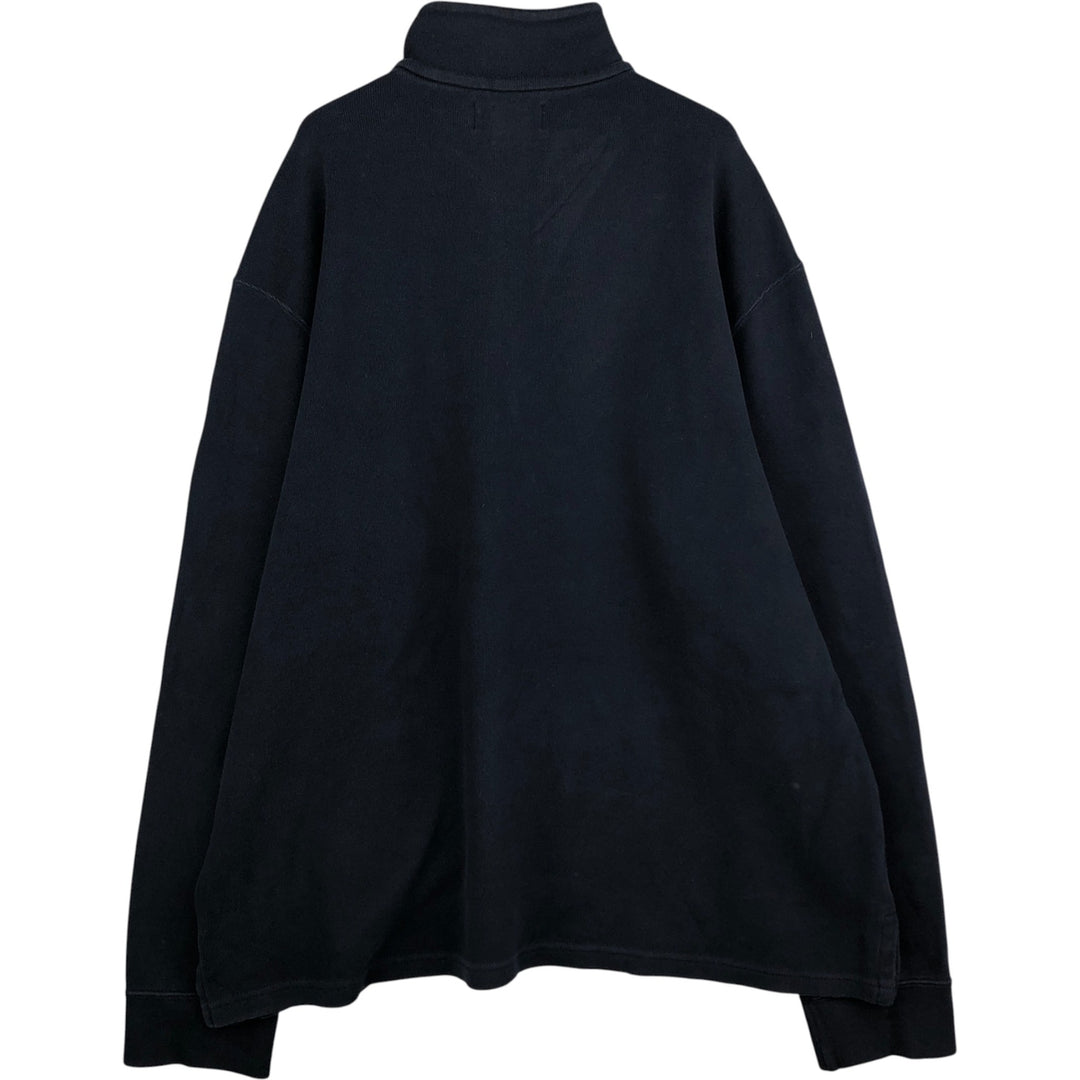 Ralph Lauren POLO by Ralph Lauren Half-Zip Sweatshirt, Men's XL cotton navy blue type Vintage Second Hand