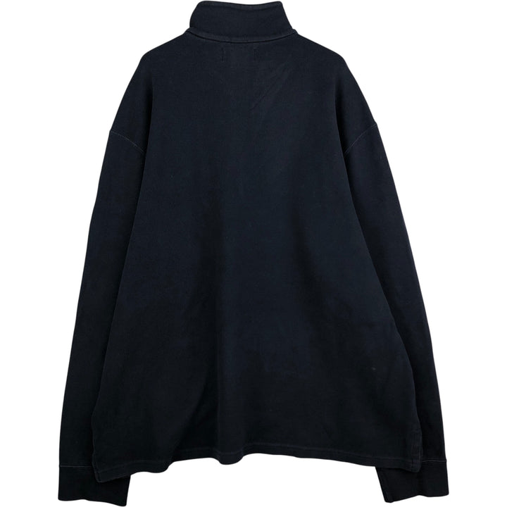 Ralph Lauren POLO by Ralph Lauren Half-Zip Sweatshirt, Men's XL cotton navy blue type Vintage Second Hand