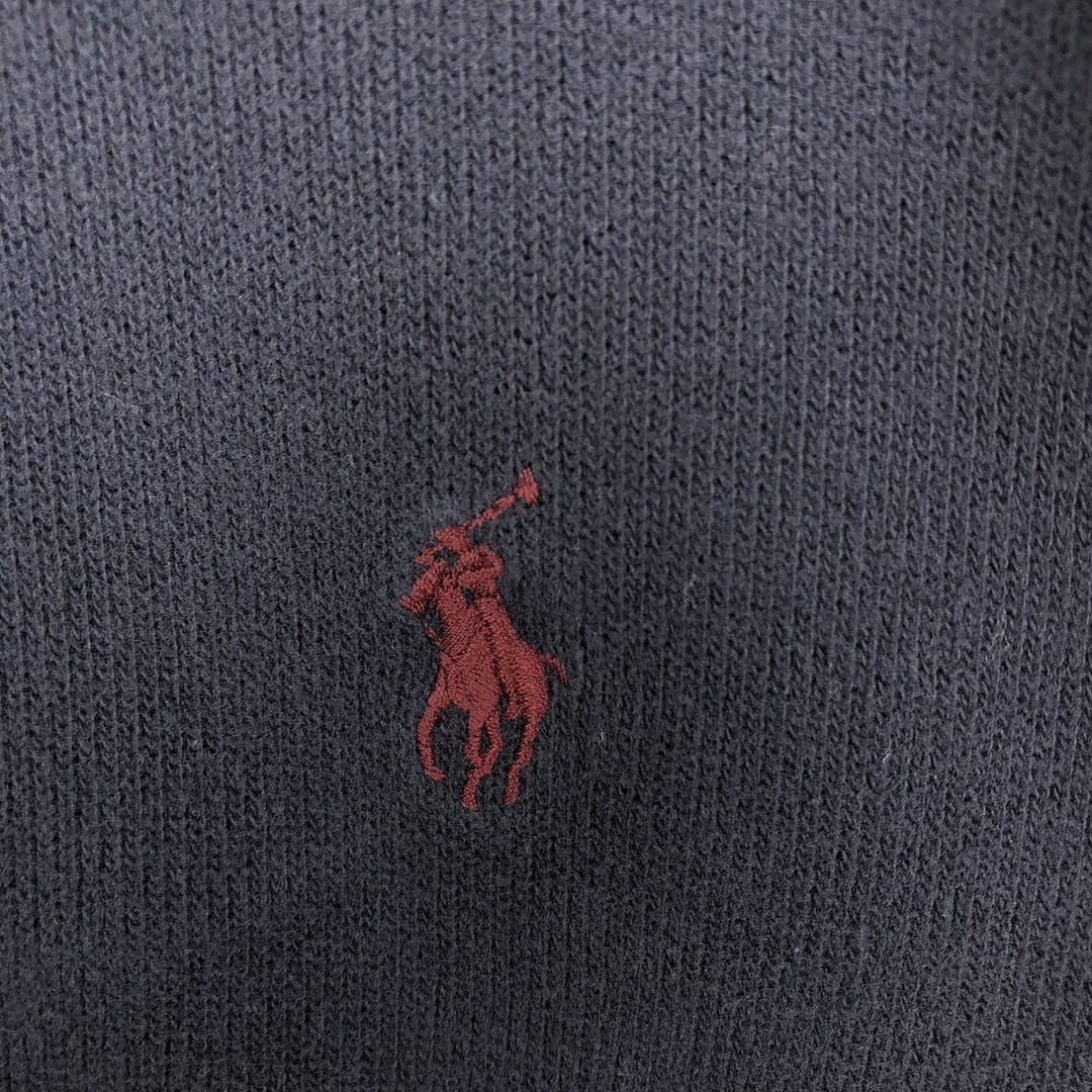 Ralph Lauren POLO by Ralph Lauren Half-Zip Sweatshirt, Men's XL cotton navy blue type Vintage Second Hand