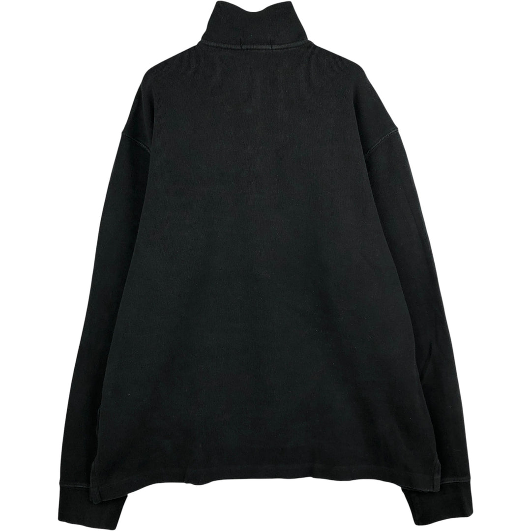 Ralph Lauren POLO RALPH LAUREN Half-zip sweatshirt, sweatshirt, men's size L cotton black type Vintage Second Hand