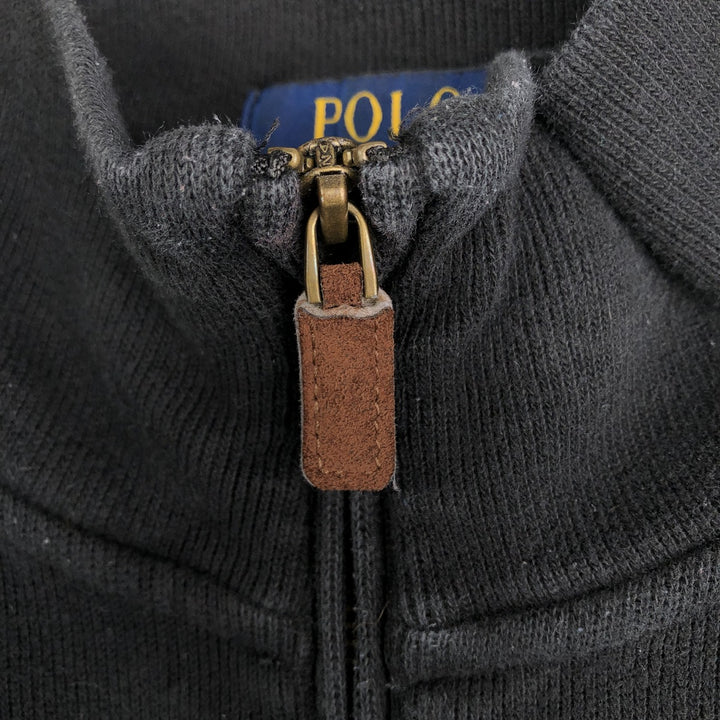 Ralph Lauren POLO RALPH LAUREN Half-zip sweatshirt, sweatshirt, men's size L cotton black type Vintage Second Hand