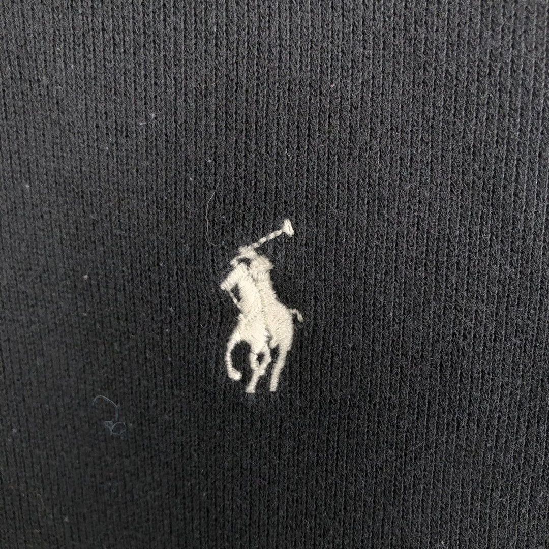 Ralph Lauren POLO RALPH LAUREN Half-zip sweatshirt, sweatshirt, men's size L cotton black type Vintage Second Hand
