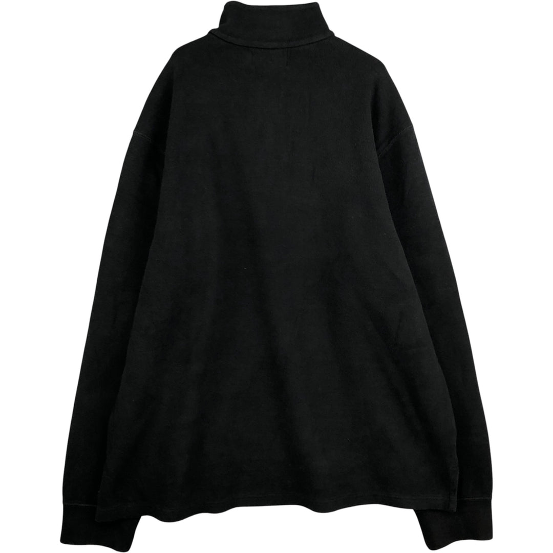 Ralph Lauren POLO by Ralph Lauren Half-Zip Sweatshirt, Men's XL cotton black type Vintage Second Hand