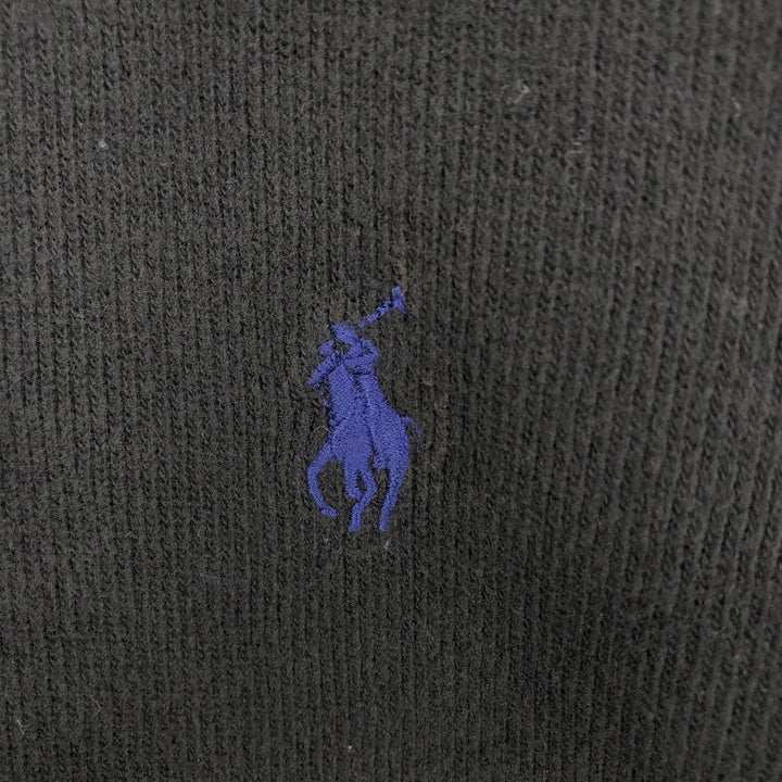 Ralph Lauren POLO by Ralph Lauren Half-Zip Sweatshirt, Men's XL cotton black type Vintage Second Hand