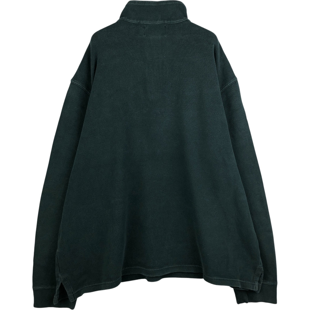Ralph Lauren POLO by Ralph Lauren Half-Zip Sweatshirt, Men's XL cotton Green type dark green Vintage Second Hand