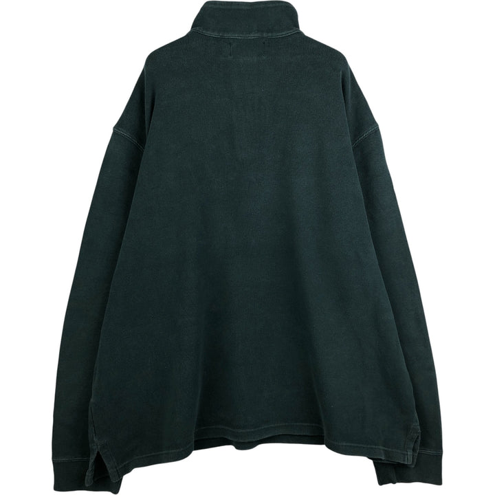 Ralph Lauren POLO by Ralph Lauren Half-Zip Sweatshirt, Men's XL cotton Green type dark green Vintage Second Hand
