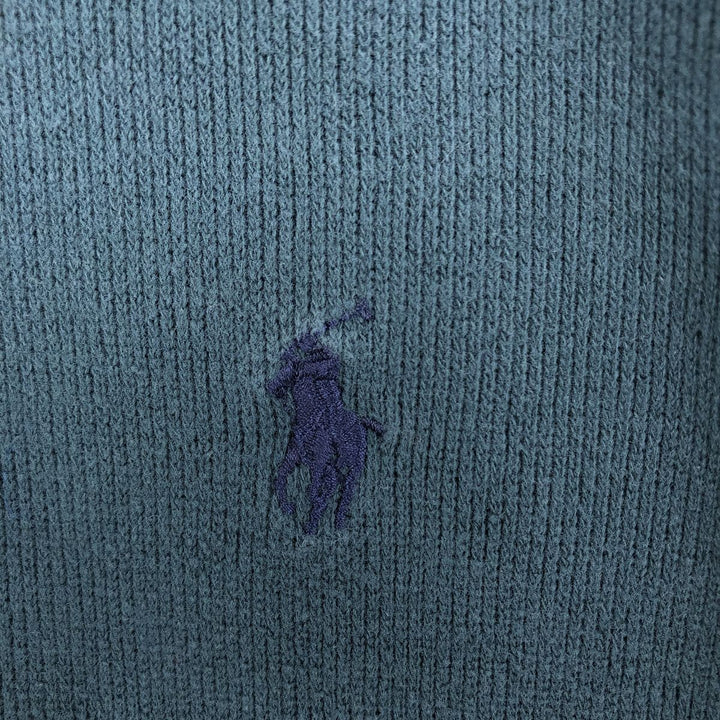 Ralph Lauren POLO by Ralph Lauren Half-Zip Sweatshirt, Men's XL cotton Green type dark green Vintage Second Hand