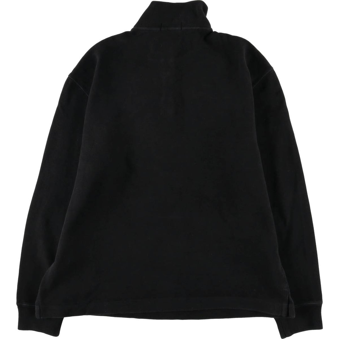 Ralph Lauren POLO Ralph Lauren half-zip sweatshirt, men's size M cotton black type Vintage Second Hand