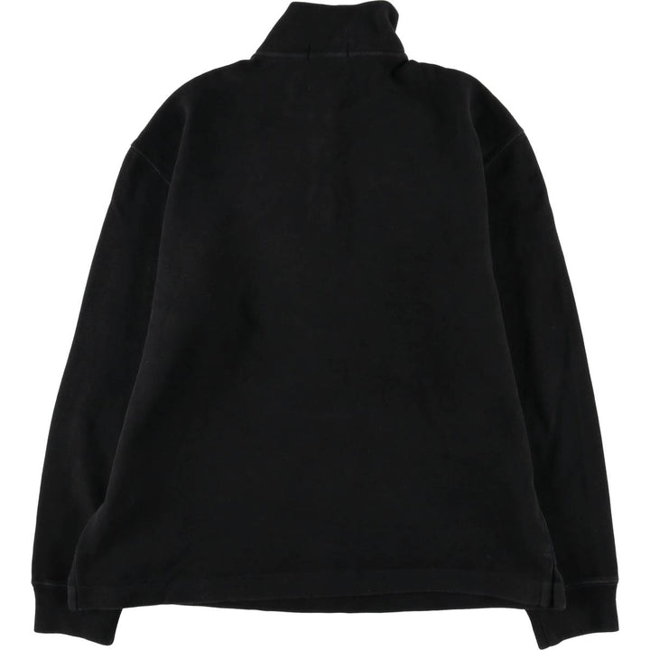 Ralph Lauren POLO Ralph Lauren half-zip sweatshirt, men's size M cotton black type Vintage Second Hand