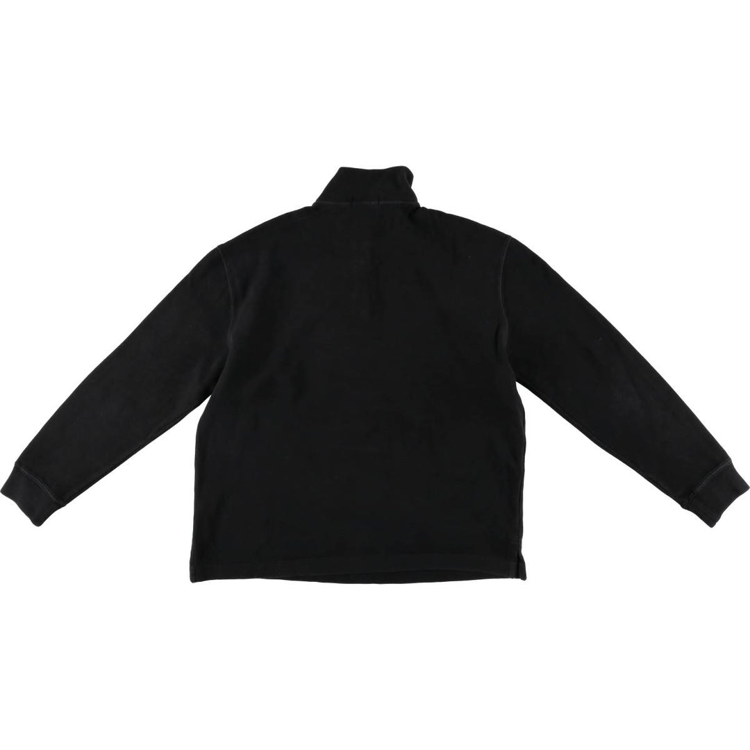 Ralph Lauren POLO Ralph Lauren half-zip sweatshirt, men's size M cotton black type Vintage Second Hand