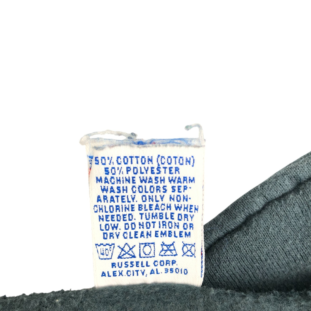 90'S Russell Half-Zip Sweatshirt, Made in USA, Men's XL, Vintage cotton Green type dark green Vintage Second Hand