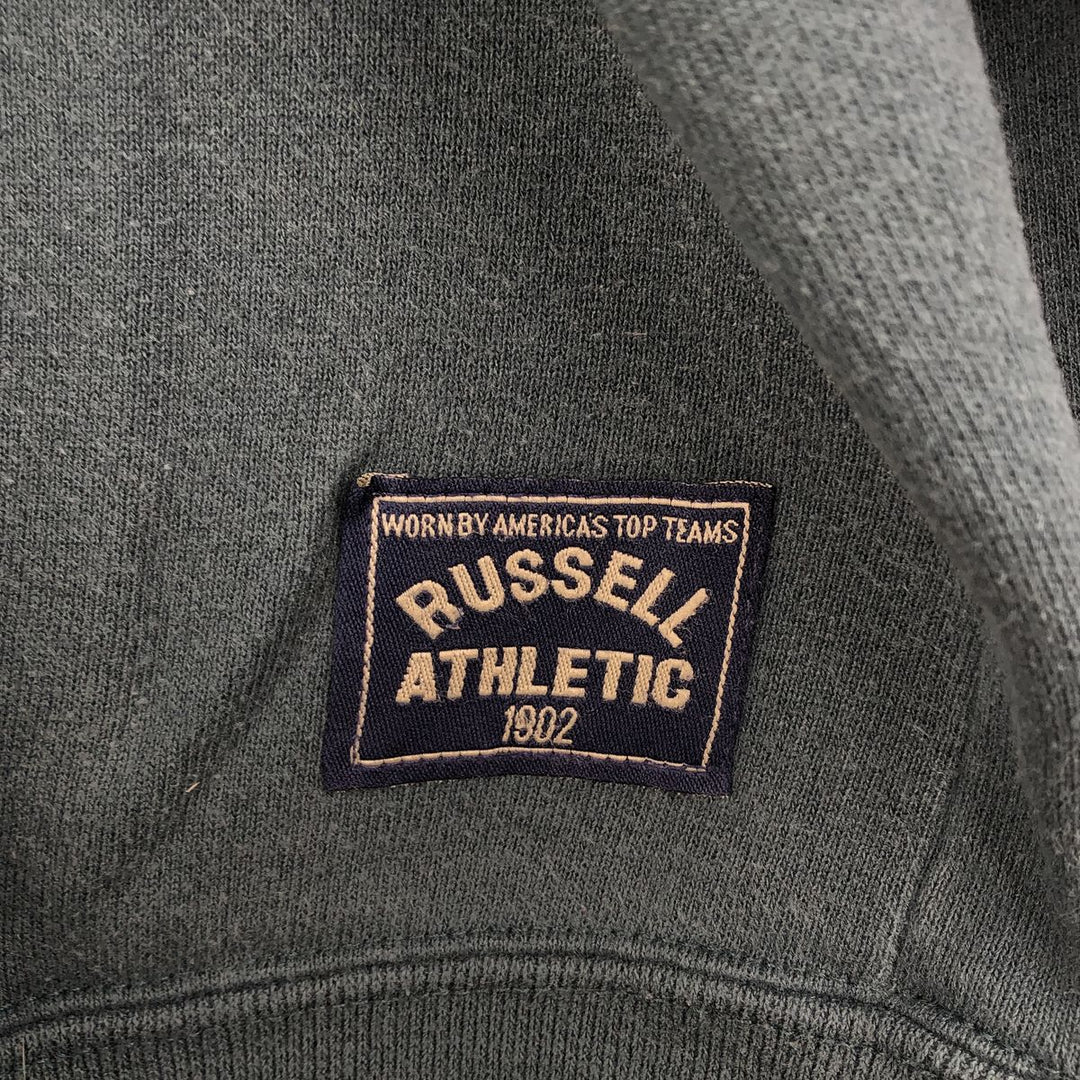 90'S Russell Half-Zip Sweatshirt, Made in USA, Men's XL, Vintage cotton Green type dark green Vintage Second Hand