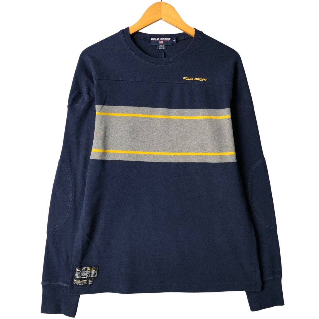 Vintage 90'S Ralph Lauren POLO SPORT long-sleeved T-shirt, size M, men's cotton navy blue type Vintage Second Hand