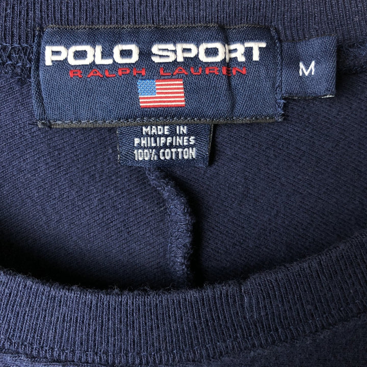 Vintage 90'S Ralph Lauren POLO SPORT long-sleeved T-shirt, size M, men's cotton navy blue type Vintage Second Hand