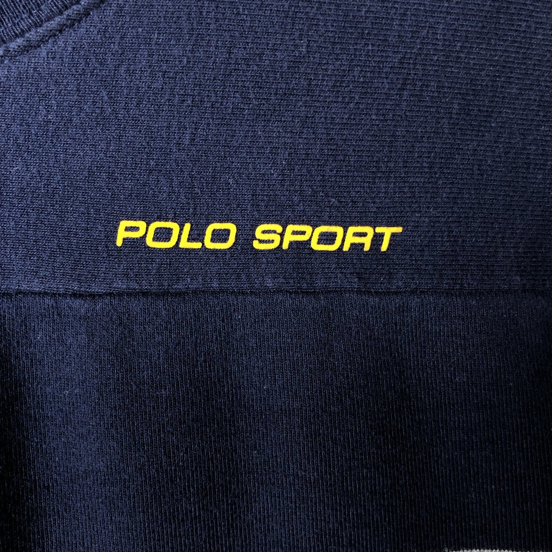 Vintage 90'S Ralph Lauren POLO SPORT long-sleeved T-shirt, size M, men's cotton navy blue type Vintage Second Hand