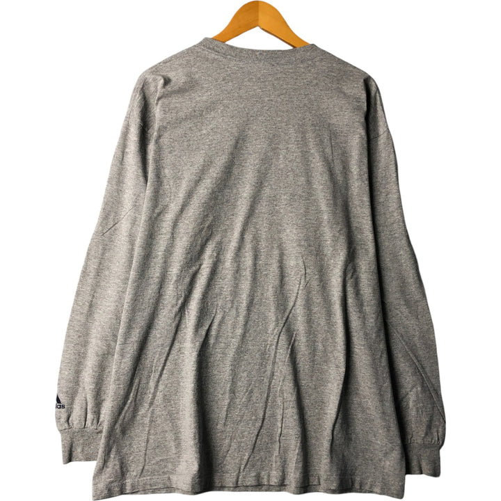 Vintage 90'S Adidas long-sleeved T-shirt, Made in USA, Men's XL cotton gray type Vintage Second Hand
