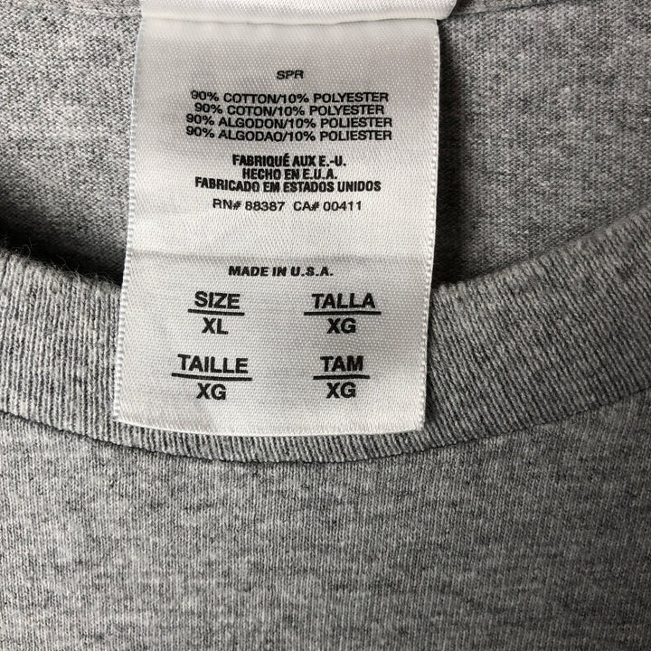 Vintage 90'S Adidas long-sleeved T-shirt, Made in USA, Men's XL cotton gray type Vintage Second Hand