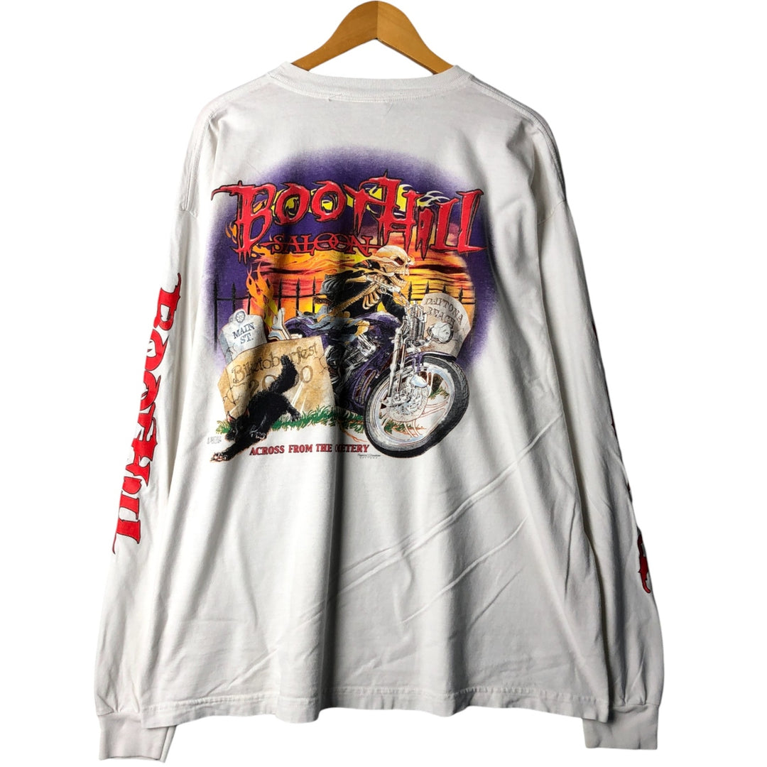 90'S Global Long Sleeve T-Shirt, Men's, XXL, Vintage cotton white type Vintage Second Hand