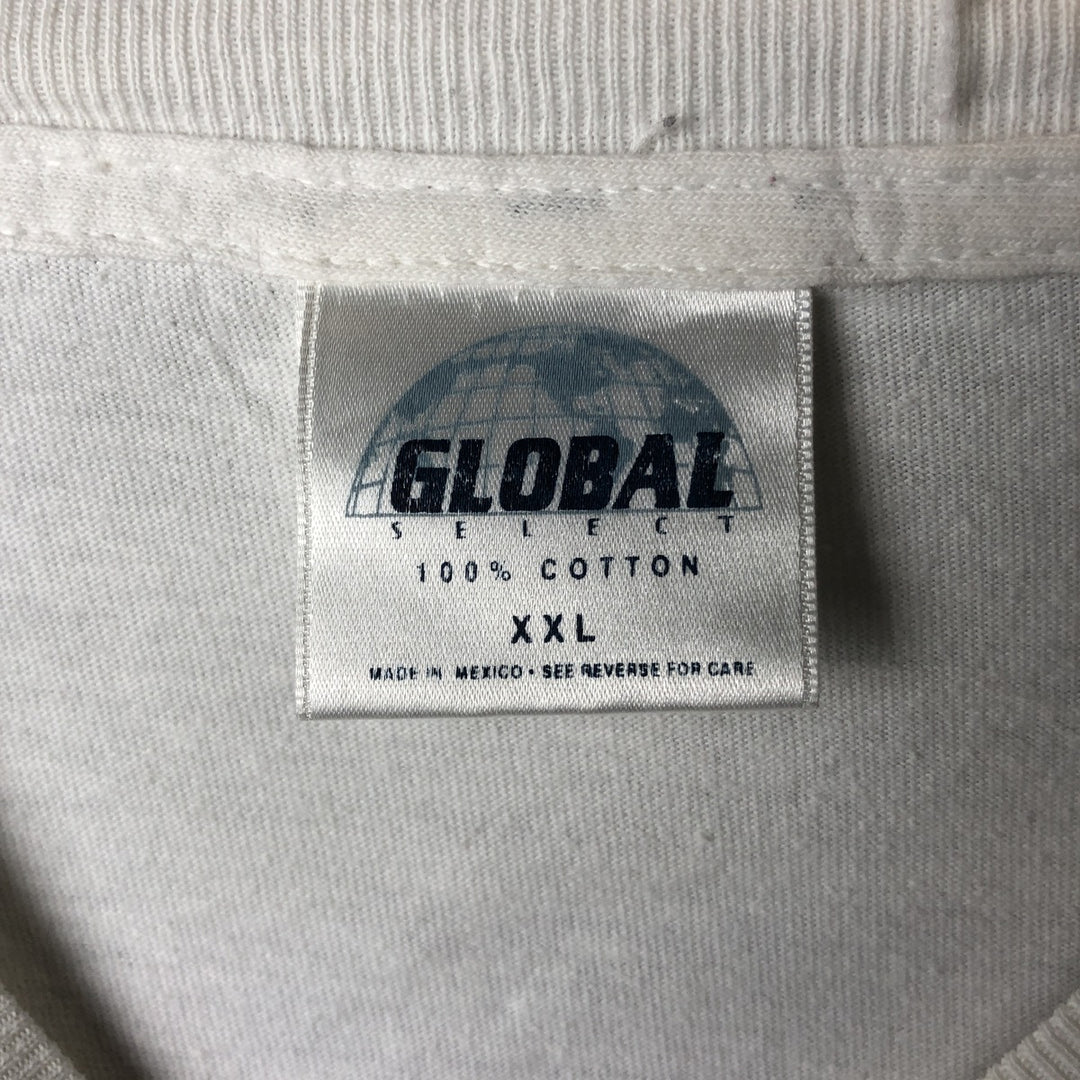 90'S Global Long Sleeve T-Shirt, Men's, XXL, Vintage cotton white type Vintage Second Hand