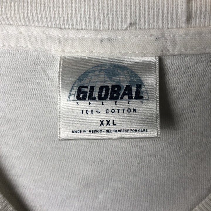 90'S Global Long Sleeve T-Shirt, Men's, XXL, Vintage cotton white type Vintage Second Hand