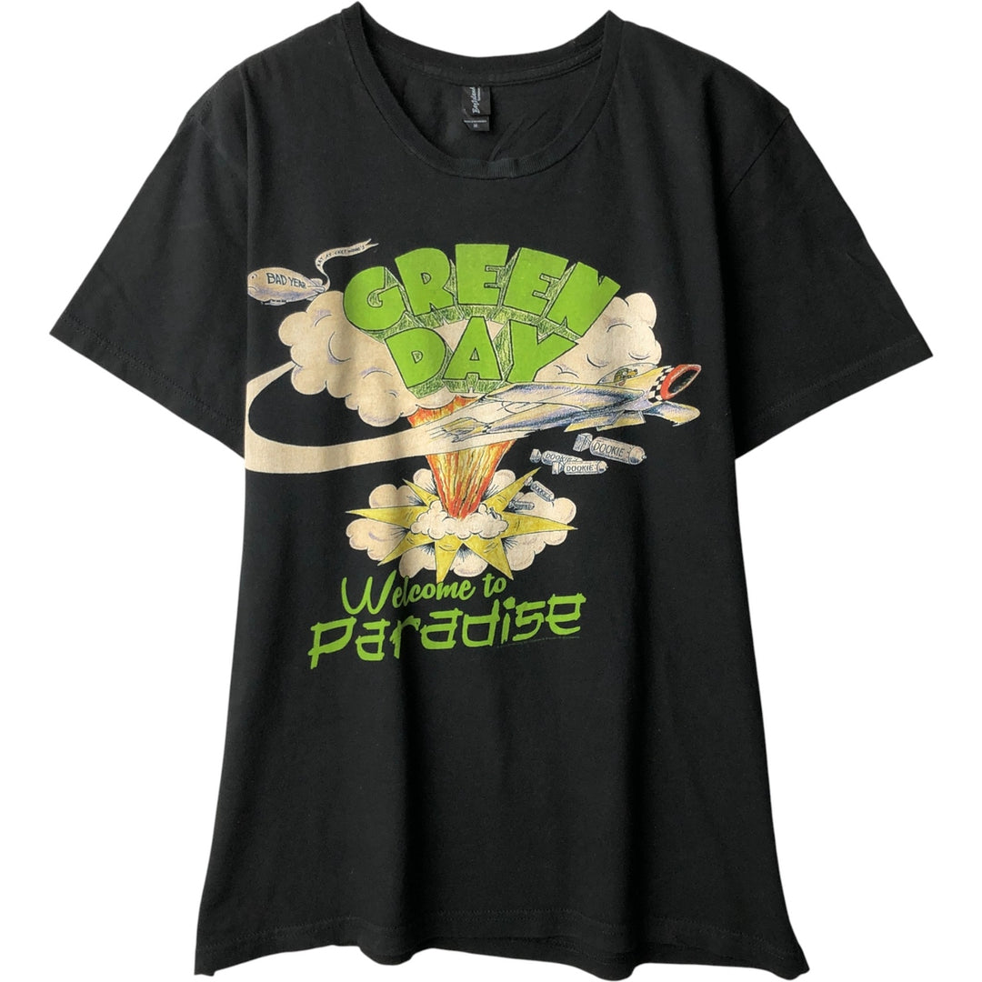 BAY ISLAND GREEN DAY Green Day Band T-Shirt, Men's Medium cotton black type Vintage Second Hand