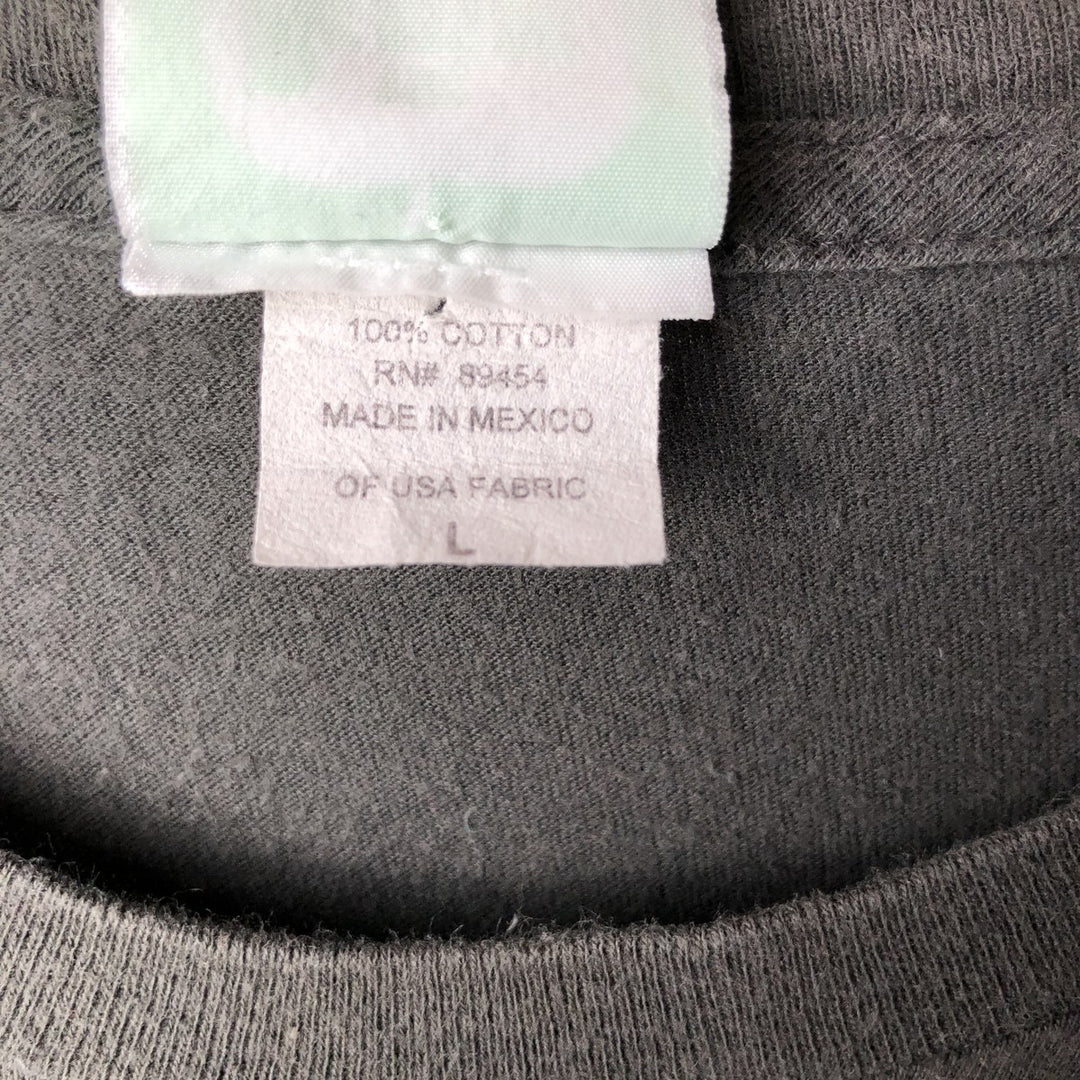 00's THE BEATLES Band T-shirt, Band T, Men's L size cotton Charcoal Vintage Second Hand