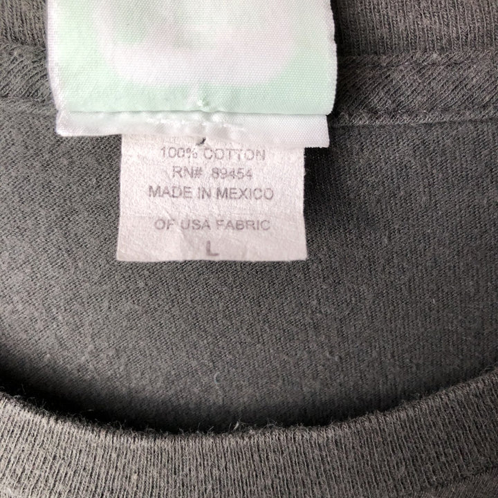 00's THE BEATLES Band T-shirt, Band T, Men's L size cotton Charcoal Vintage Second Hand