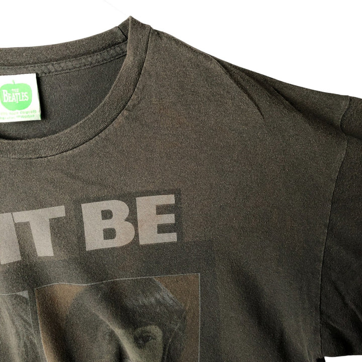 00's THE BEATLES Band T-shirt, Band T, Men's L size cotton Charcoal Vintage Second Hand