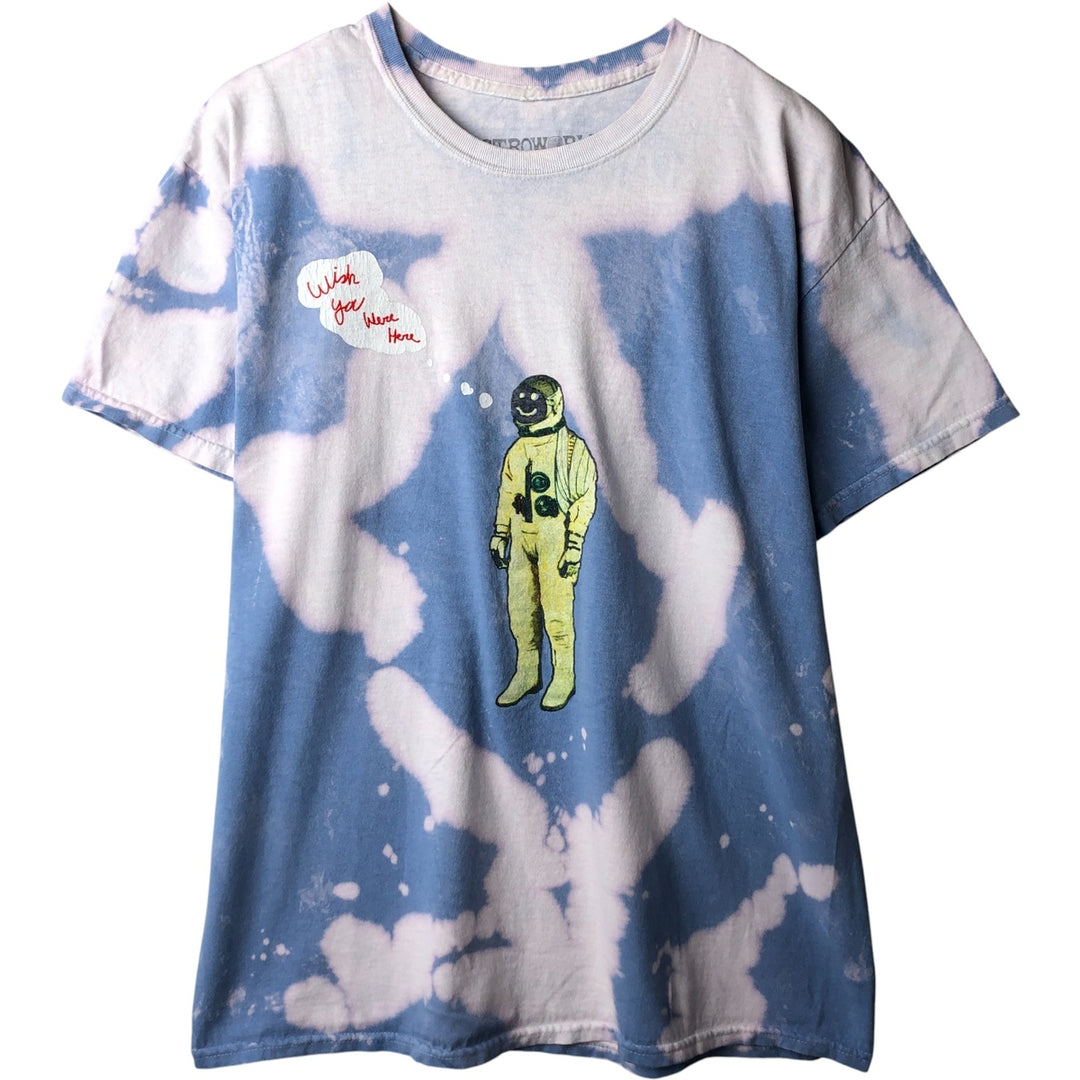 ASTRO WORLD Astroworld Tie-Dye Pattern Rap T-Shirt, Men's Size Medium cotton Blue type light blue Vintage Second Hand