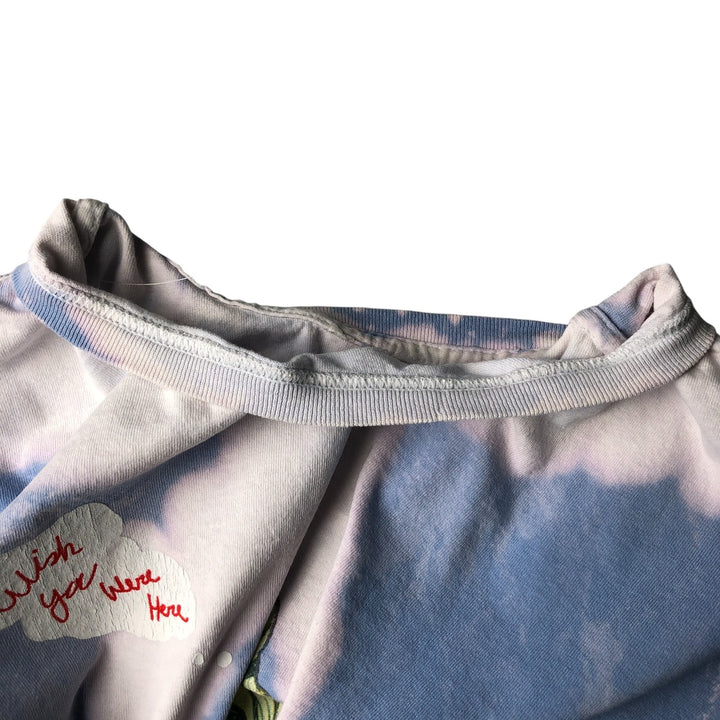 ASTRO WORLD Astroworld Tie-Dye Pattern Rap T-Shirt, Men's Size Medium cotton Blue type light blue Vintage Second Hand