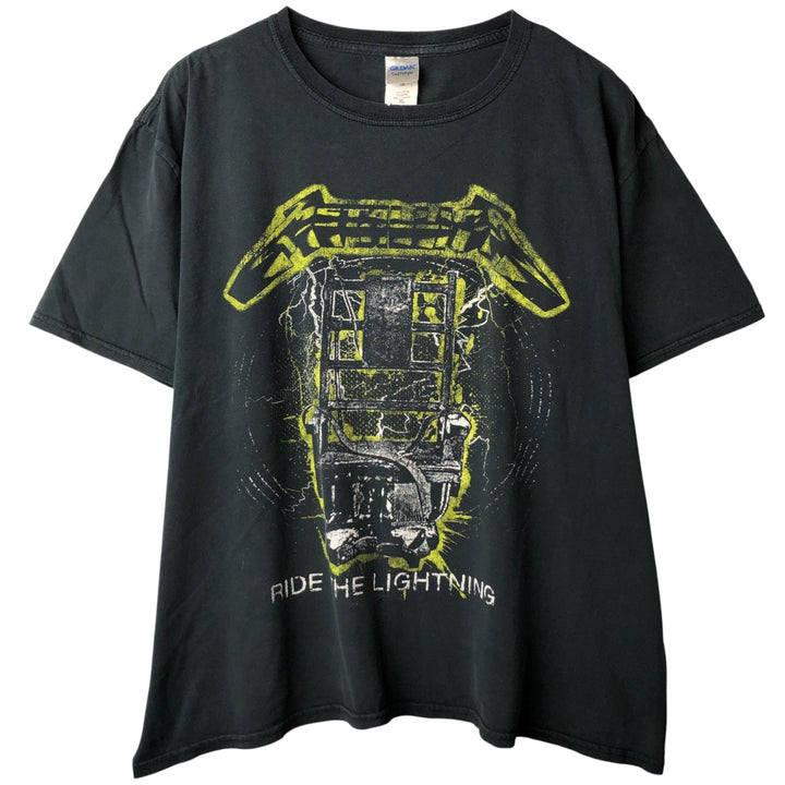 Gildan Metallica Band T-Shirt, Men's Size XL cotton black type Vintage Second Hand