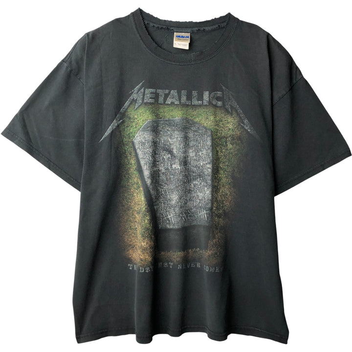 Gildan Metallica Band T-Shirt, Men's Size XL cotton black type Vintage Second Hand