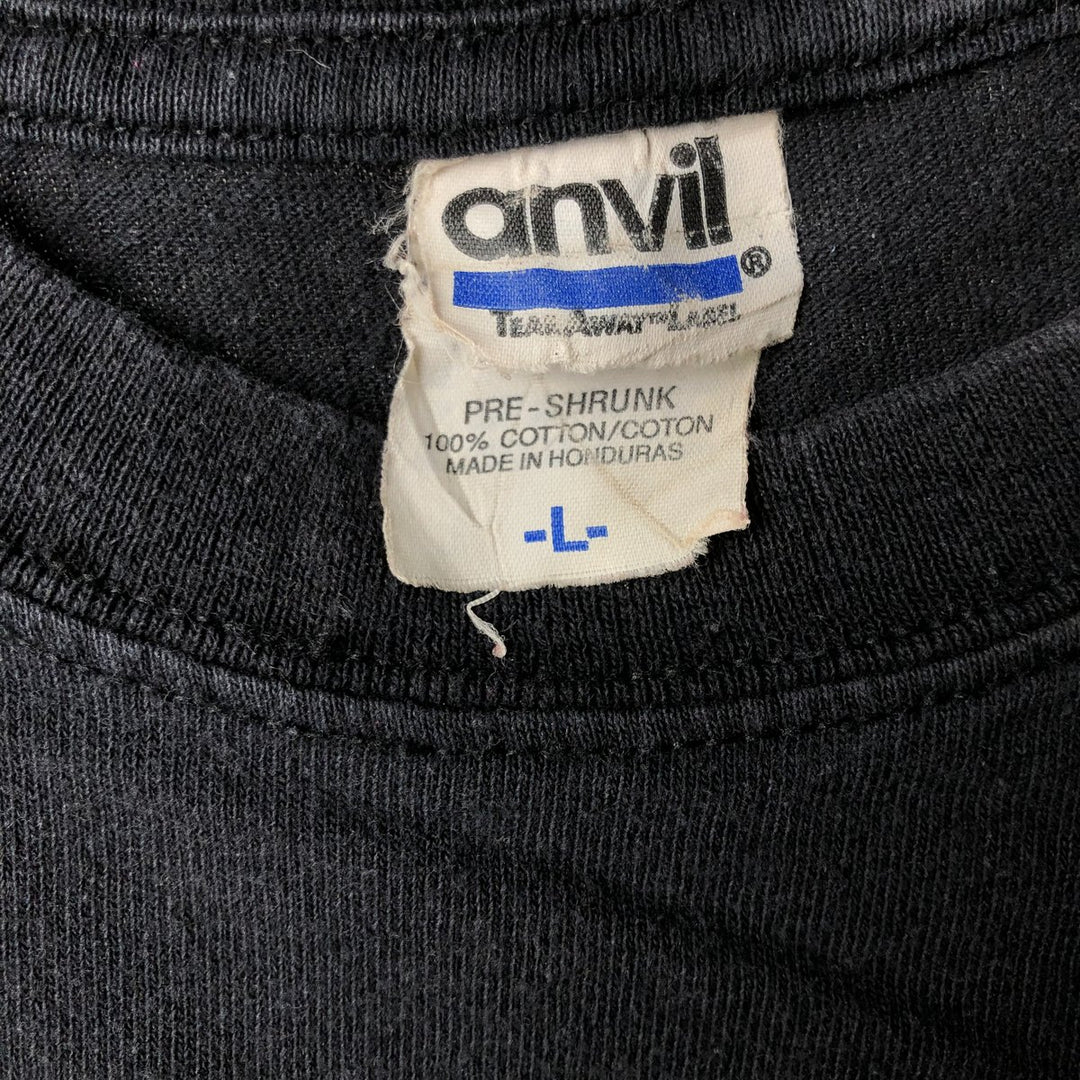 00'S Anvil KORN band T-shirt, men's size L cotton black type Vintage Second Hand