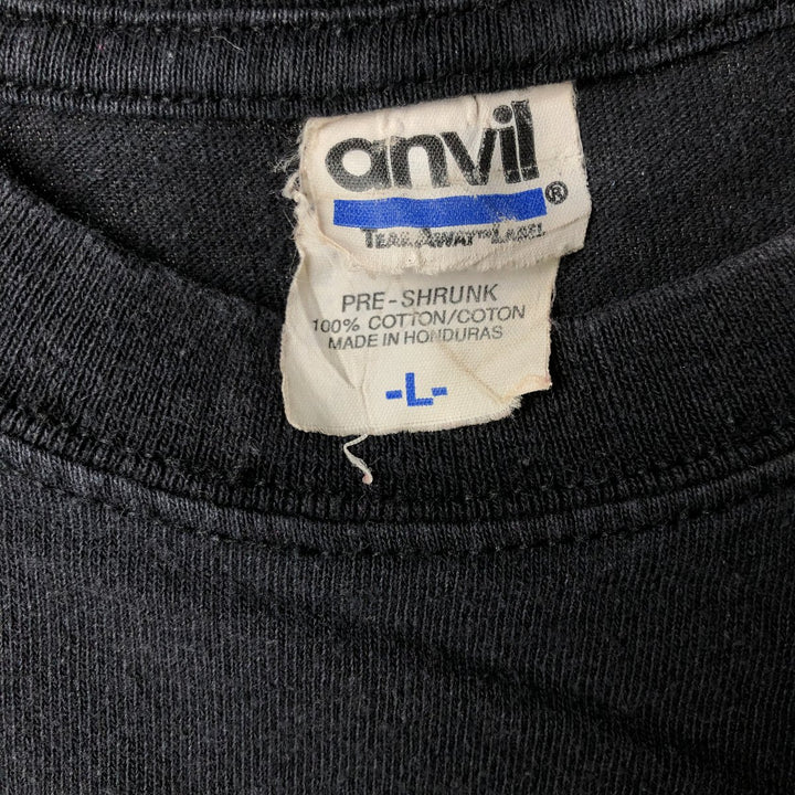 00'S Anvil KORN band T-shirt, men's size L cotton black type Vintage Second Hand