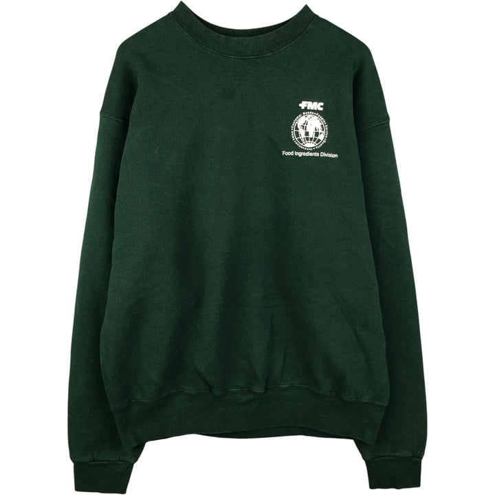 Vintage 90'S Fruit of the Loom Heavy Cotton Print Sweatshirt, Made in USA, Men's Size XL cotton Green type dark green Vintage Second Hand
