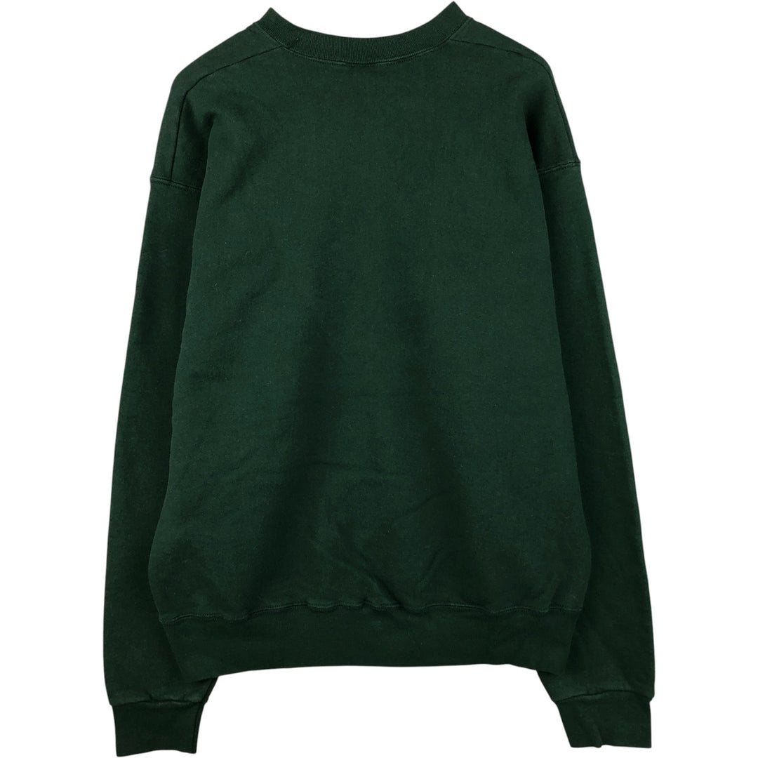 Vintage 90'S Fruit of the Loom Heavy Cotton Print Sweatshirt, Made in USA, Men's Size XL cotton Green type dark green Vintage Second Hand