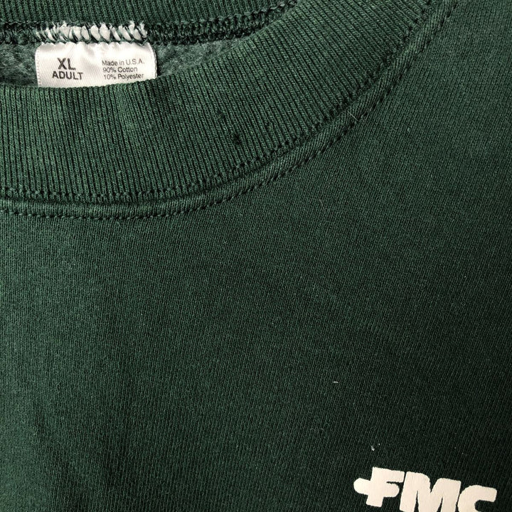 Vintage 90'S Fruit of the Loom Heavy Cotton Print Sweatshirt, Made in USA, Men's Size XL cotton Green type dark green Vintage Second Hand
