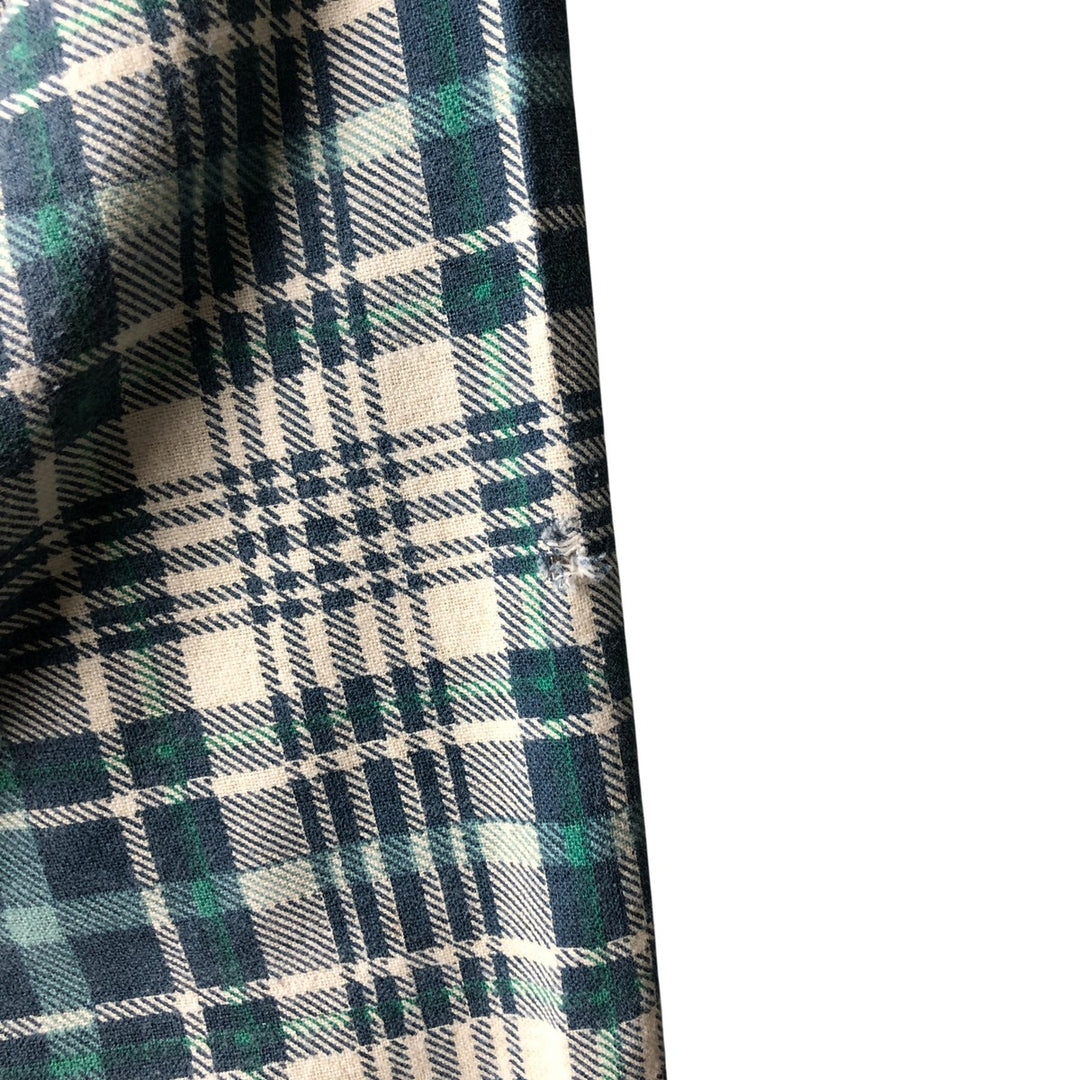 90'S Vintage OZARK TRAIL Long Sleeve Printed Flannel Check Shirt, Men's Size L unclear green type Vintage Second Hand