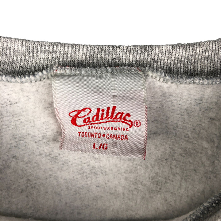 Vintage 90'S Cadillac HARD ROCK CAFE advertising sweatshirt, Made in Canada, Men's Size L cotton gray type Vintage Second Hand