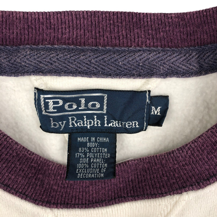 Ralph Lauren POLO by Ralph Lauren sweatshirt, men's size M cotton white type Vintage Second Hand