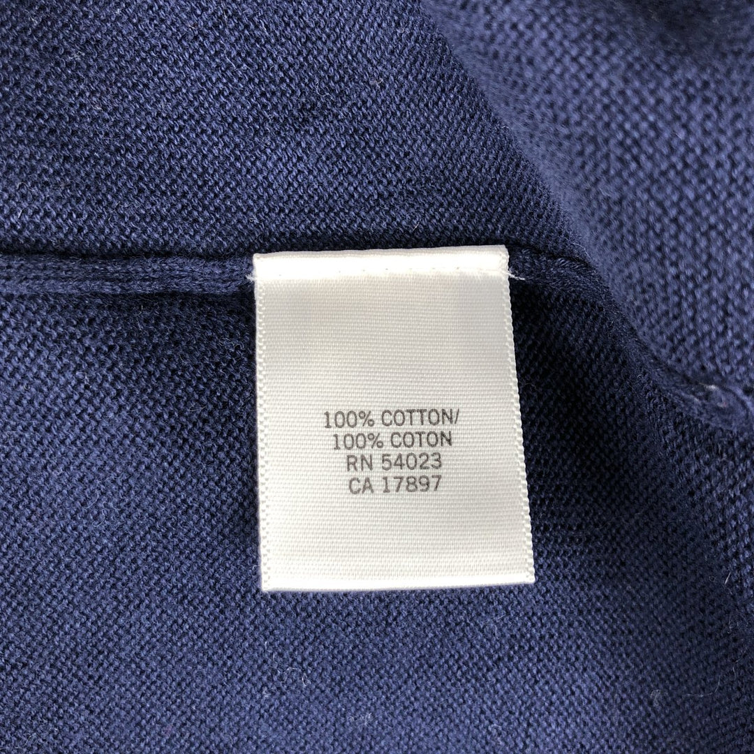 Banana Republic V-neck cotton knit vest, size S (men's) cotton navy blue type Vintage Second Hand