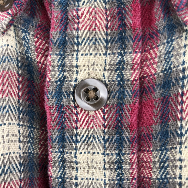 90'S Gap Vintage Herringbone Long Sleeve Button-Down Flannel Check Shirt, Men's Size XL cotton red type Vintage Second Hand