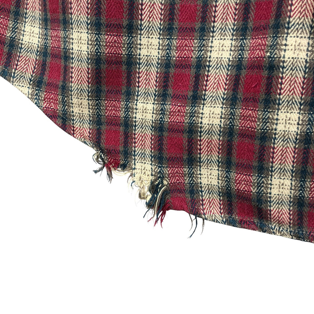 90'S Gap Vintage Herringbone Long Sleeve Button-Down Flannel Check Shirt, Men's Size XL cotton red type Vintage Second Hand