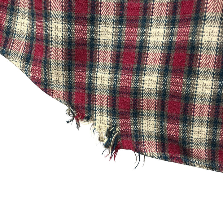 90'S Gap Vintage Herringbone Long Sleeve Button-Down Flannel Check Shirt, Men's Size XL cotton red type Vintage Second Hand