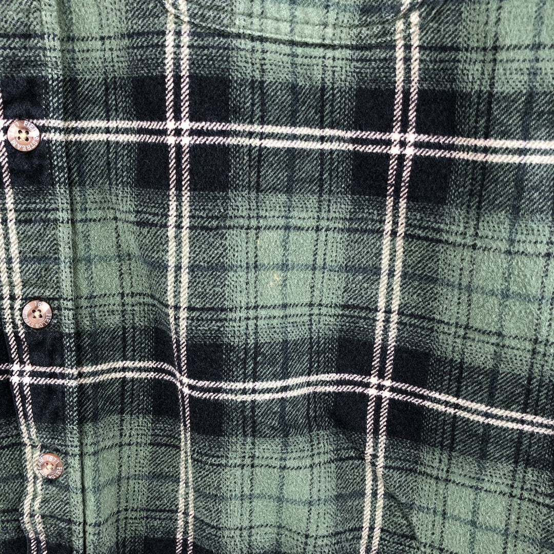 90'S Vintage Field and Stream Long Sleeve Heavy Flannel Check Shirt, Men's Size L cotton green type Vintage Second Hand