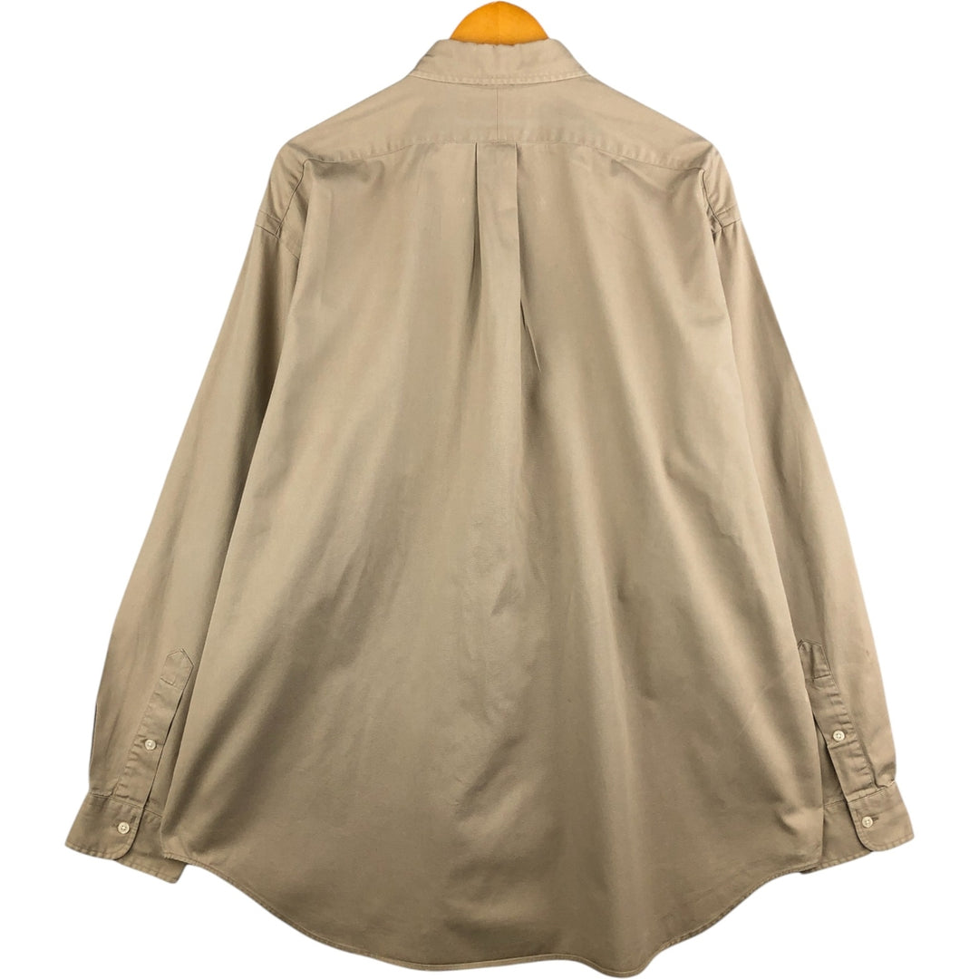 Ralph Lauren BLAIRE long sleeve button down shirt, men's XL size cotton Beige type Vintage Second Hand