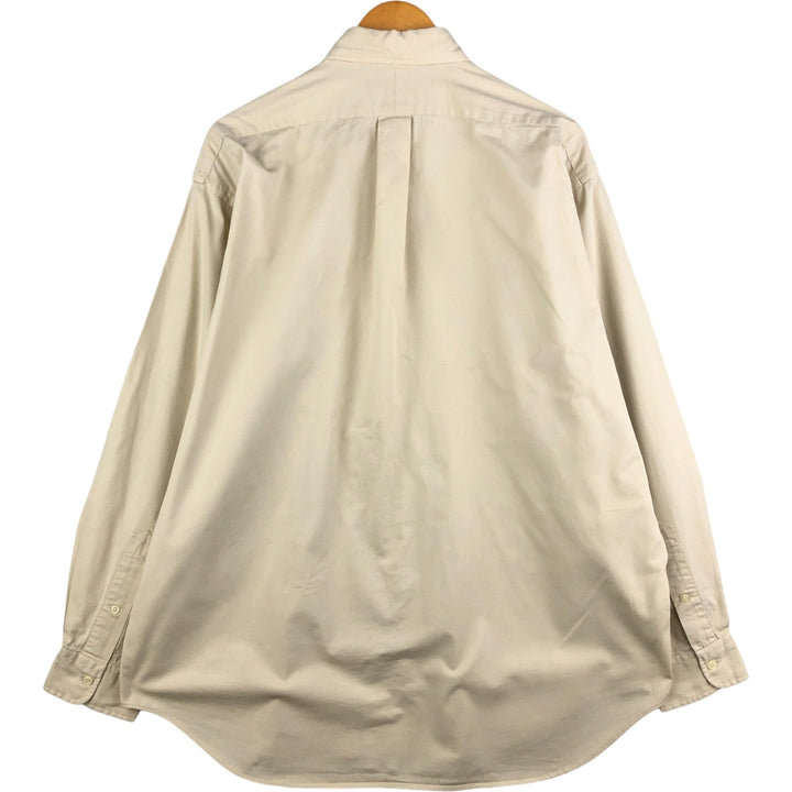 Ralph Lauren BLAIRE long sleeve button down shirt, men's size L cotton Beige type Vintage Second Hand