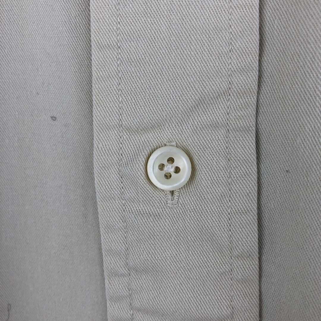 Ralph Lauren BLAIRE long sleeve button down shirt, men's size L cotton Beige type Vintage Second Hand