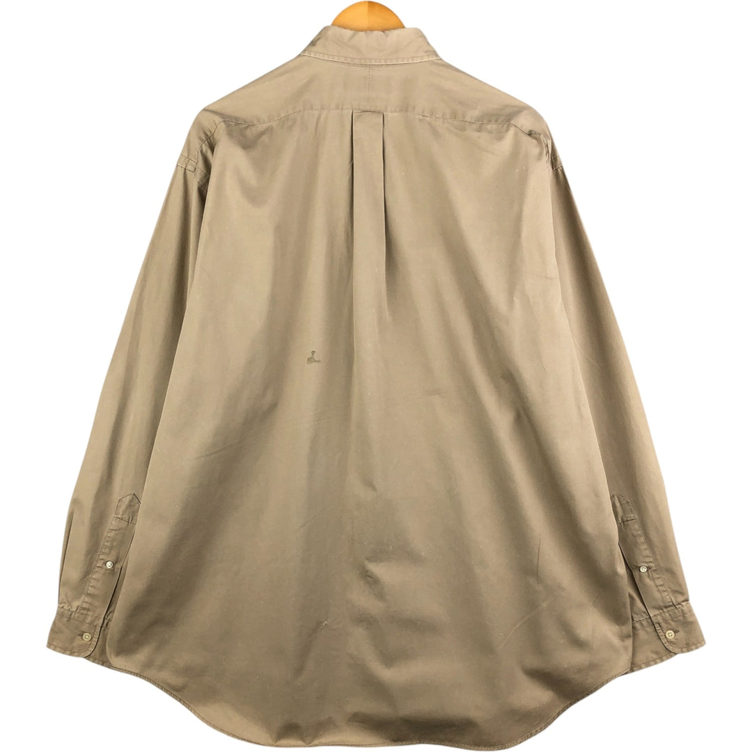 Ralph Lauren BLAKE long sleeve button down shirt, men's XL size cotton Beige type Vintage Second Hand