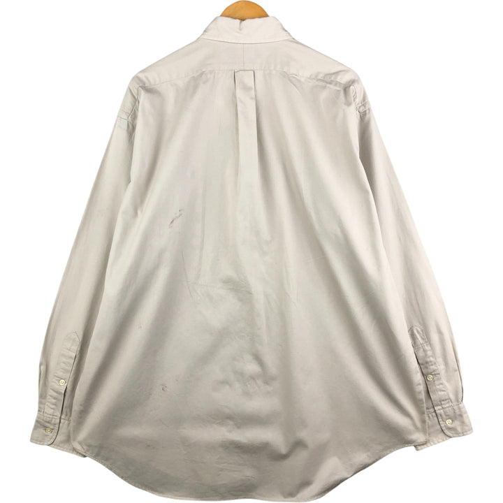 Ralph Lauren BLAKE long sleeve button down shirt, men's XL size cotton ivory Vintage Second Hand